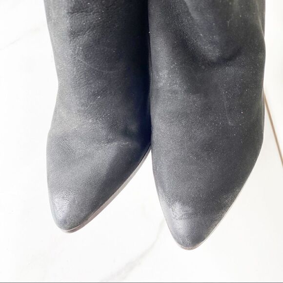 Vince Camuto Grasem Black Suede Block Heel Booties - Picture 9 of 13